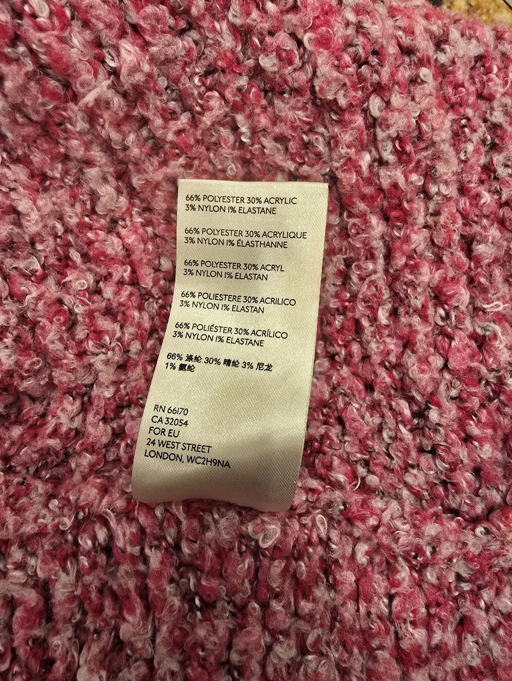 Free People BFF Cardigan Open Front in a Prickly Pear pink color S - Picture 9 of 9